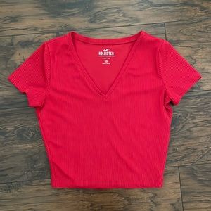 Hollister red baby tee